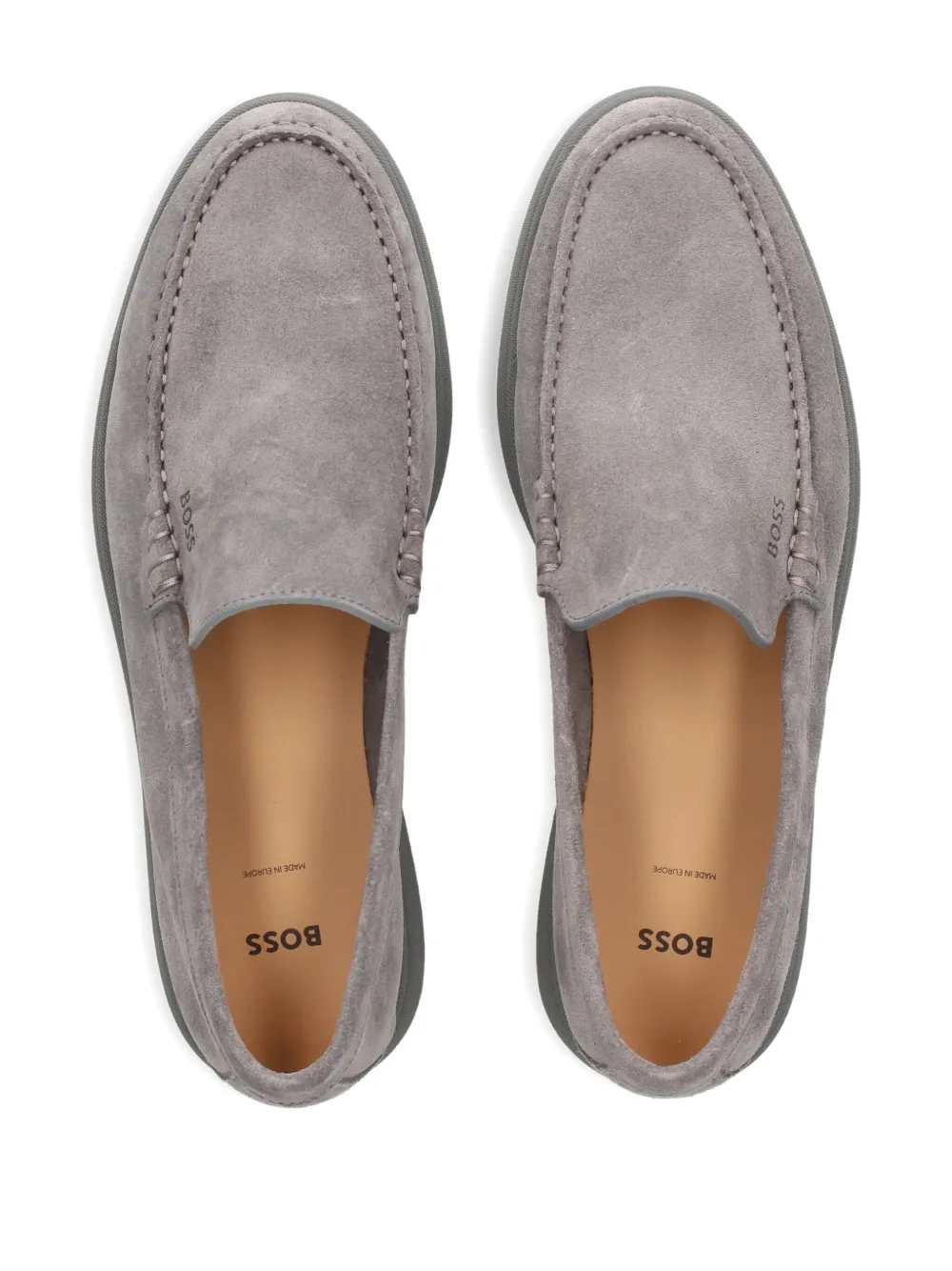 BOSS suede loafers Grey