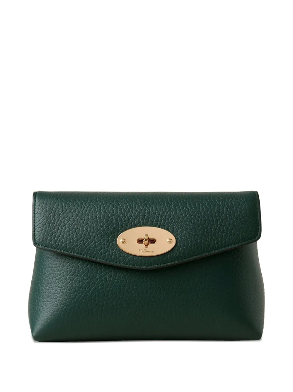 Mulberry Darley grain-leather clutch bag Groen
