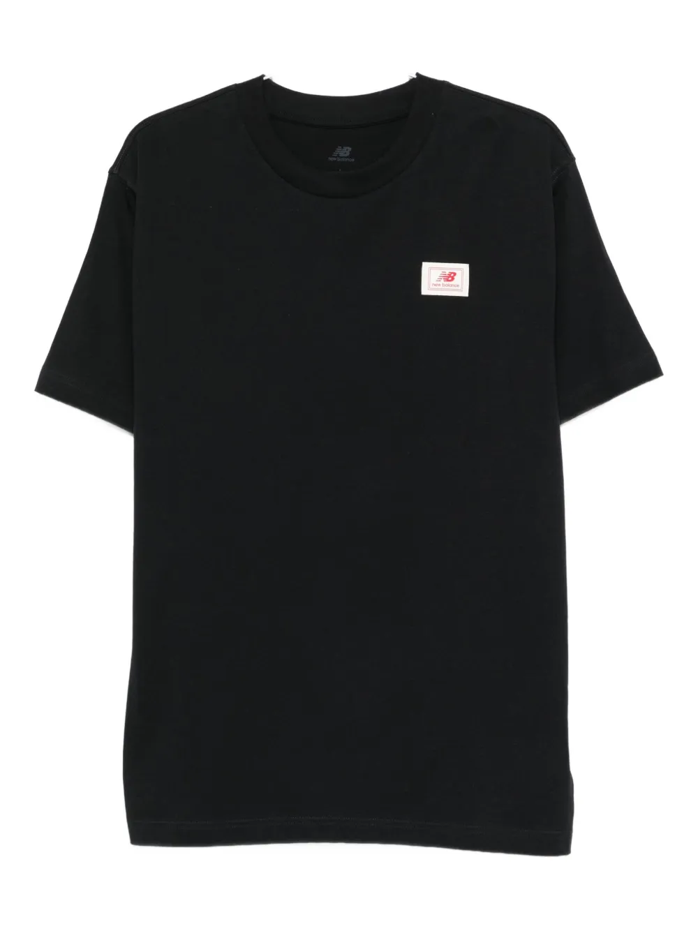 New Balance Logo-patch T-shirt In Black