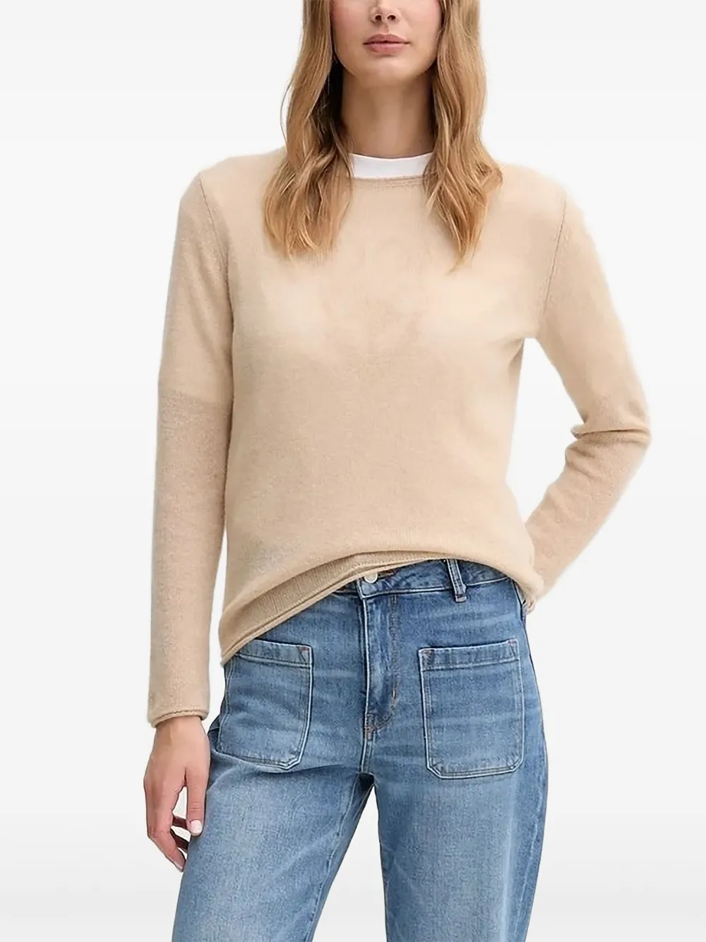Joop! logo-embellished cashmere sweater Beige