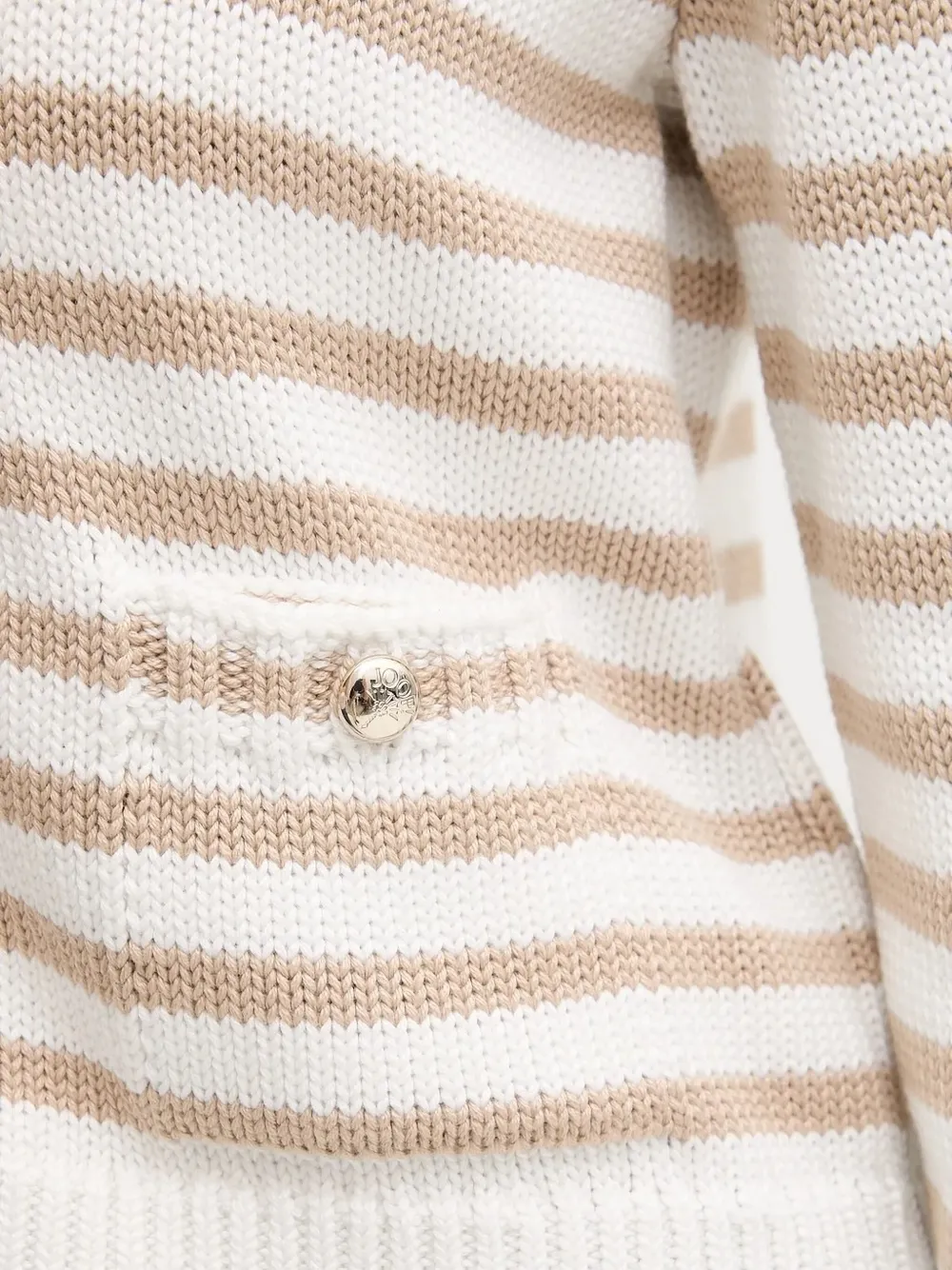Joop! Kola gestreept vest met knopen Beige