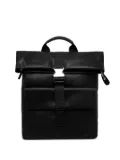 Joop! Loreto Rico roll-top buckle leather backpack - Black