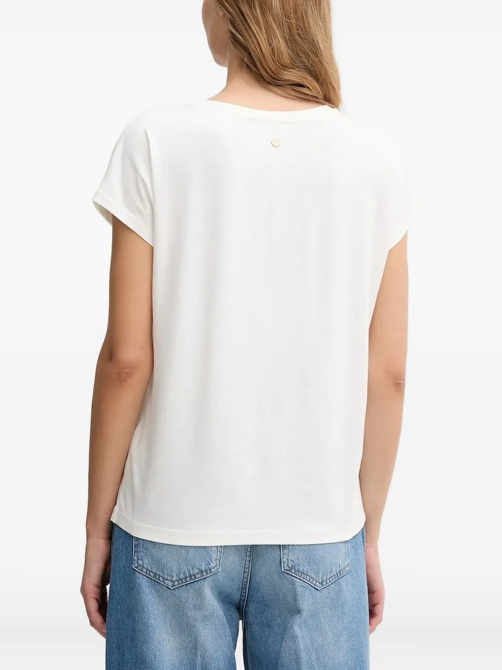 Joop! Top met korte mouwen en logo Wit
