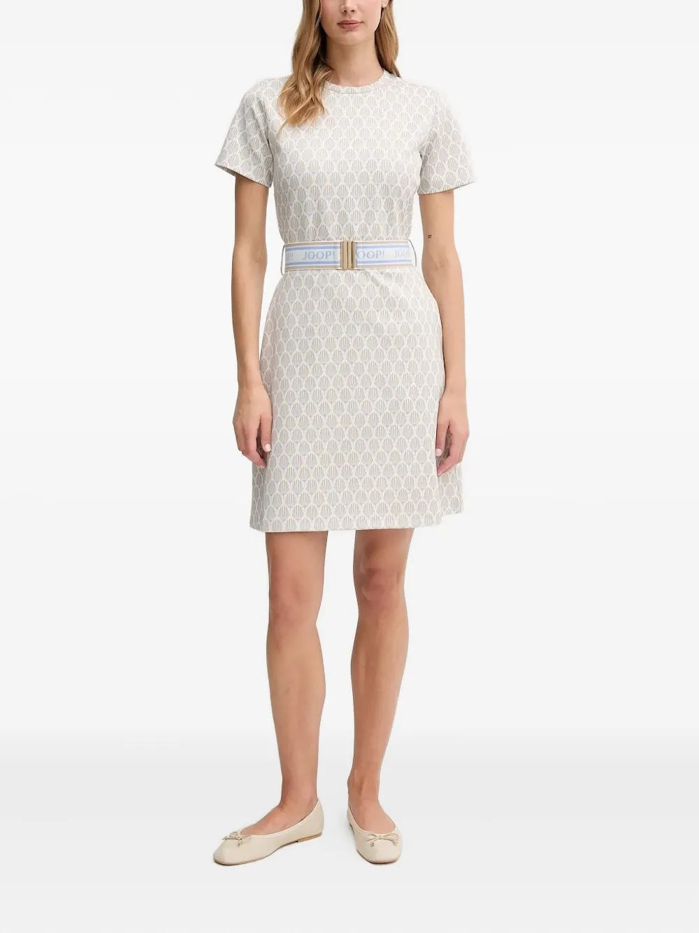 Joop! Trish cornflower-print belted mini dress | Neutrals | Image 1