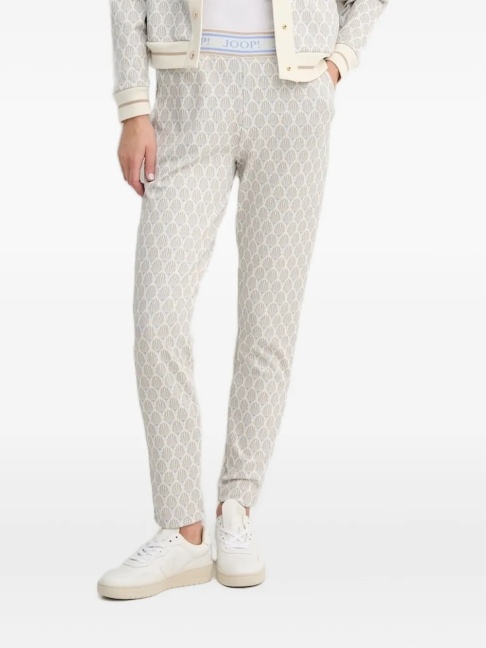 Joop! geometric-print trousers Beige