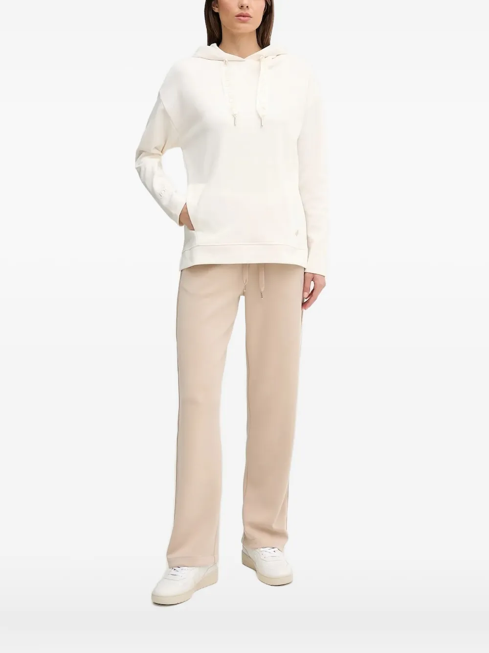 Joop Pocket-detail Hooded Top In White