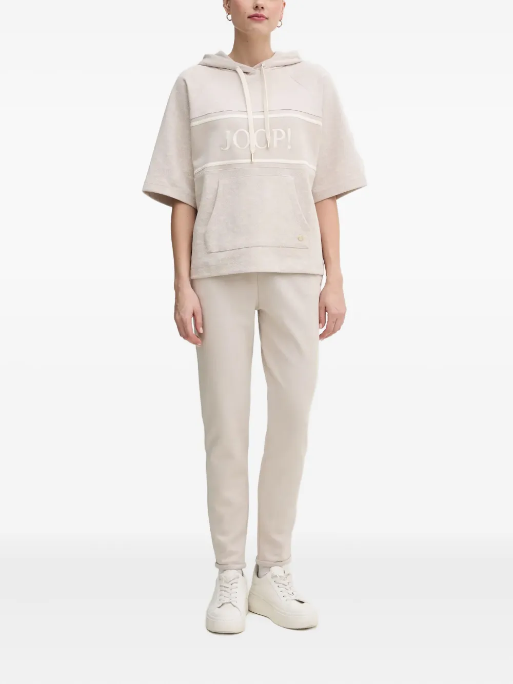 Joop Drawstring-cuffed Pants In Neutral