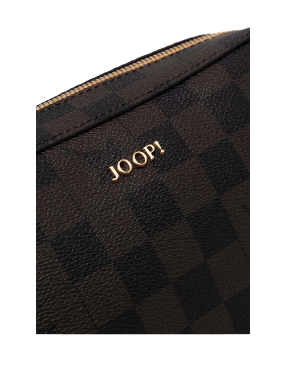 Joop! Geruite crossbodytas Bruin