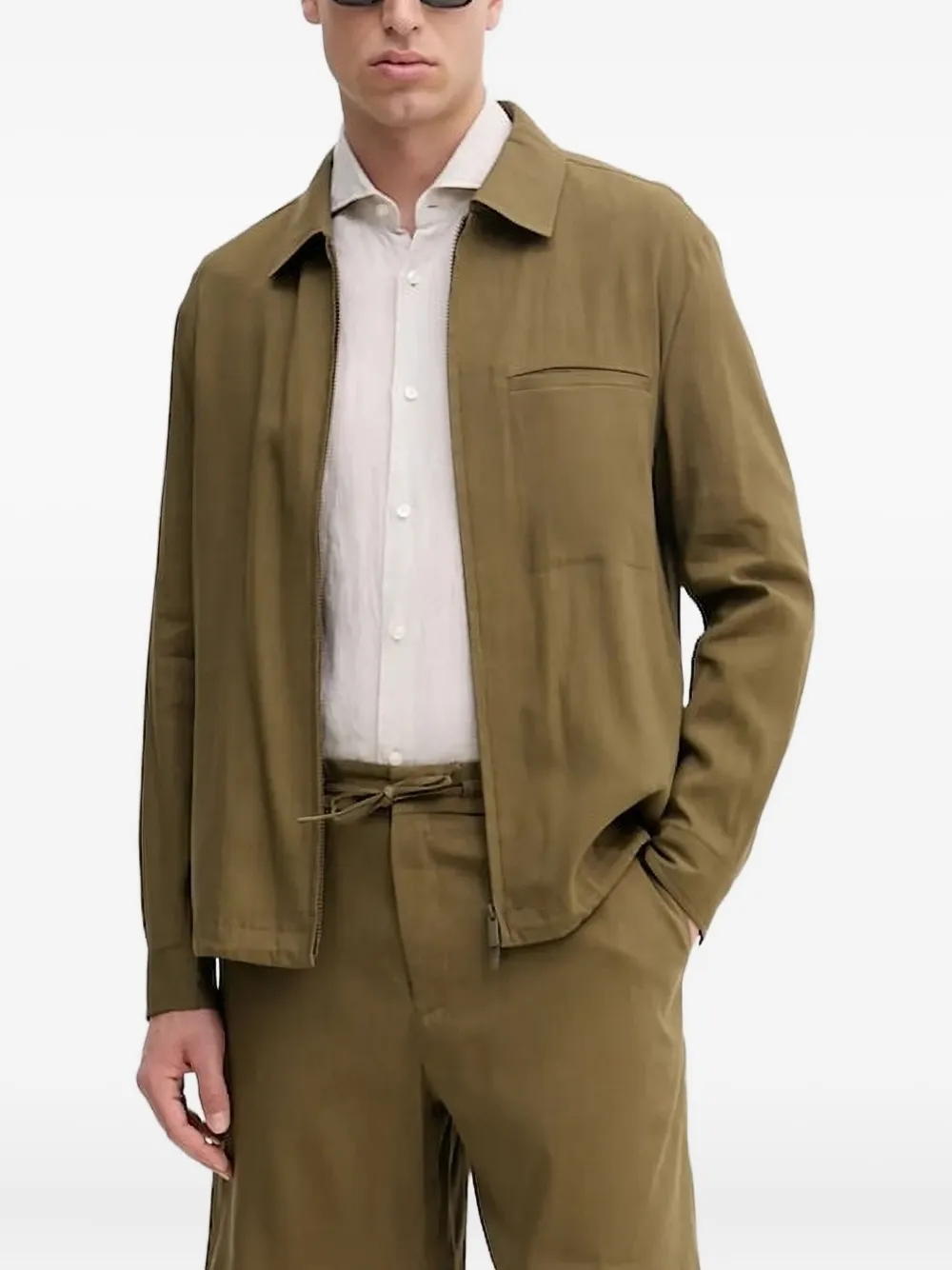 Joop! Camicia a maniche lunghe in lino - Bianco