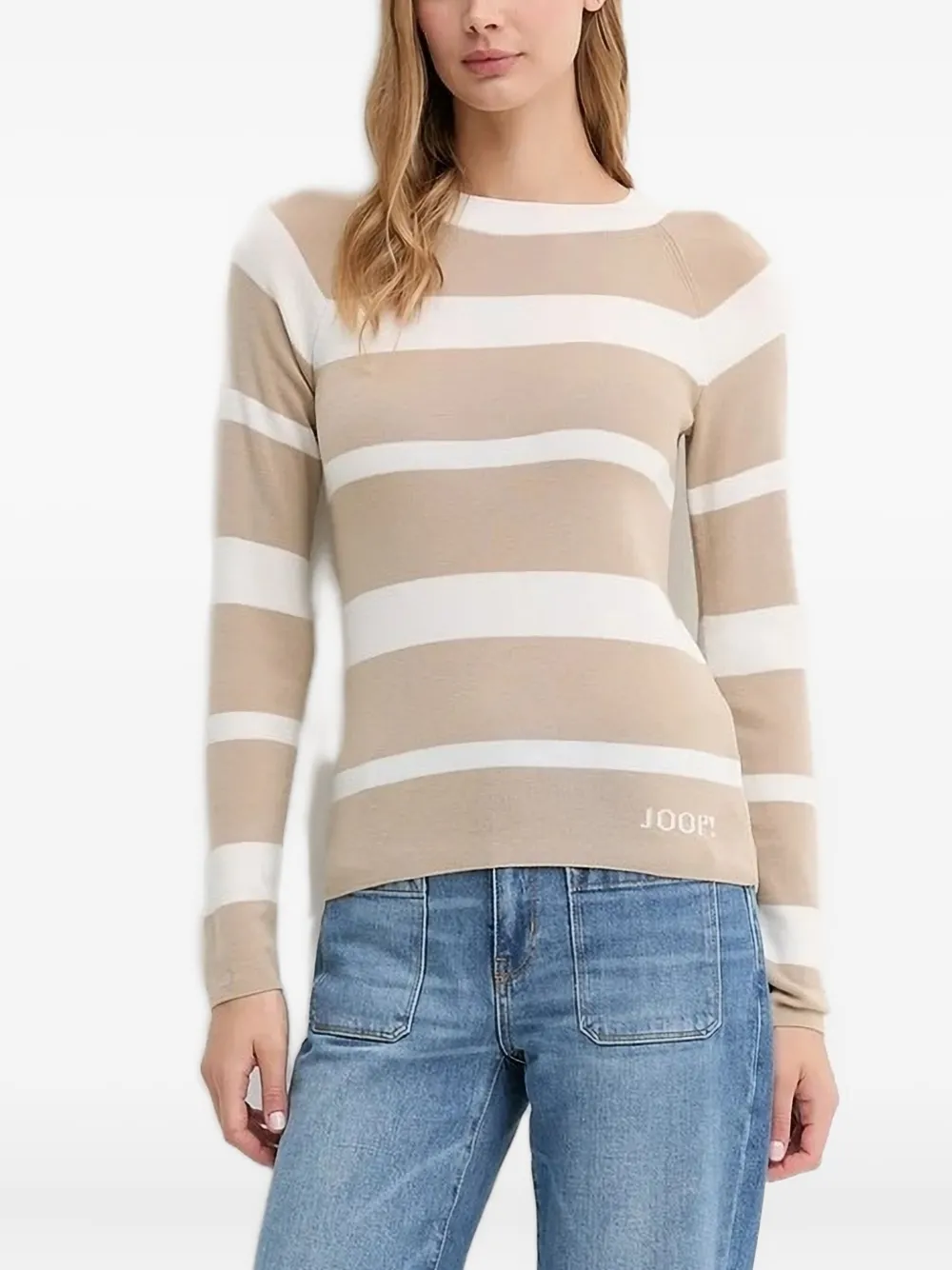 Joop! Ketra raglan-sleeve striped sweater | Neutrals | Image 1