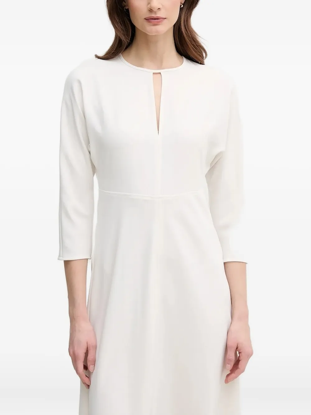 Joop! keyhole neckline A-line dress | White | Image 1