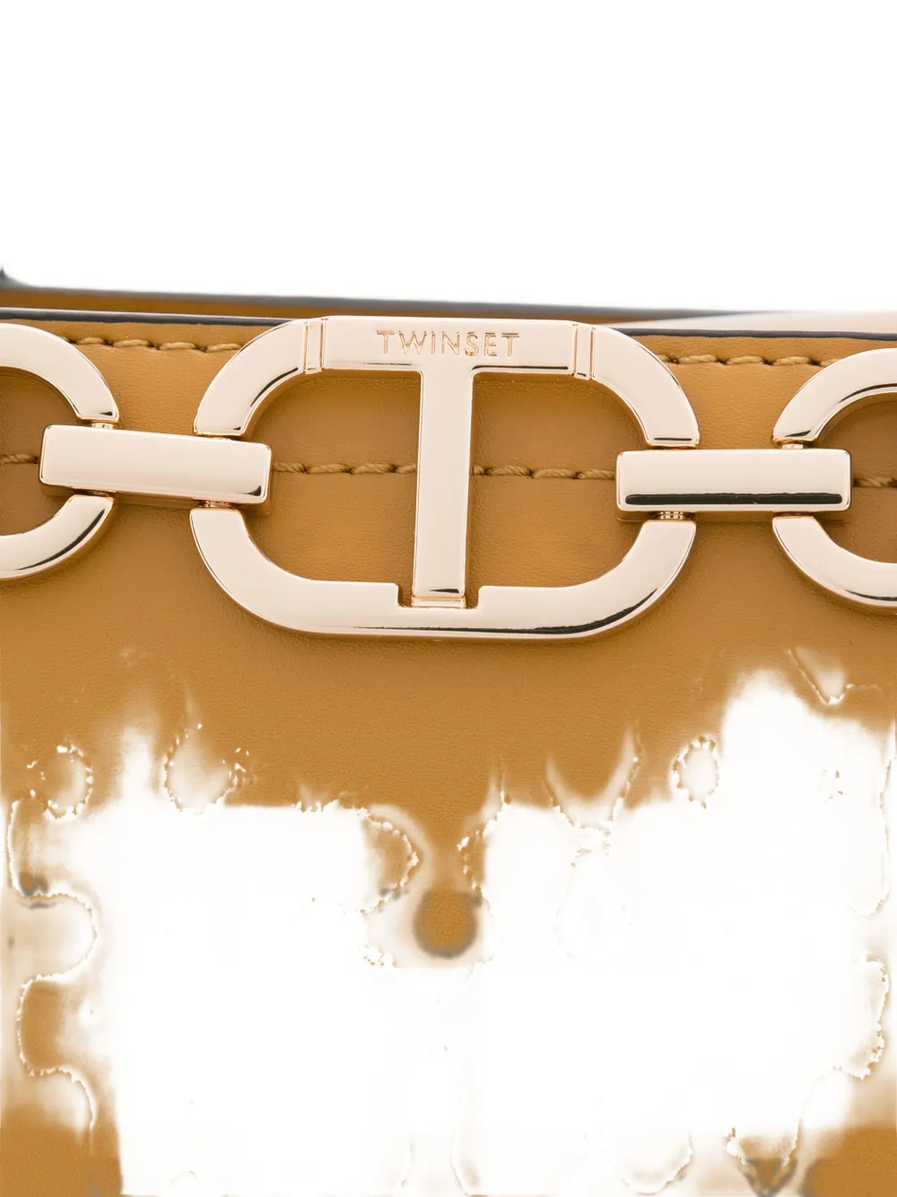 Twinset Chain-link Bucket Bag In Yellow