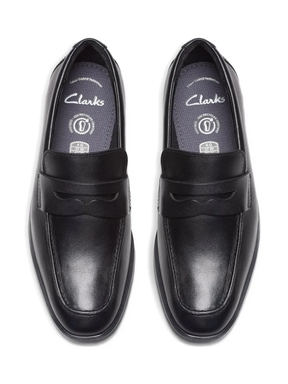 Clarks Kids Jonwin Craft Youth Penny leather loafers Black