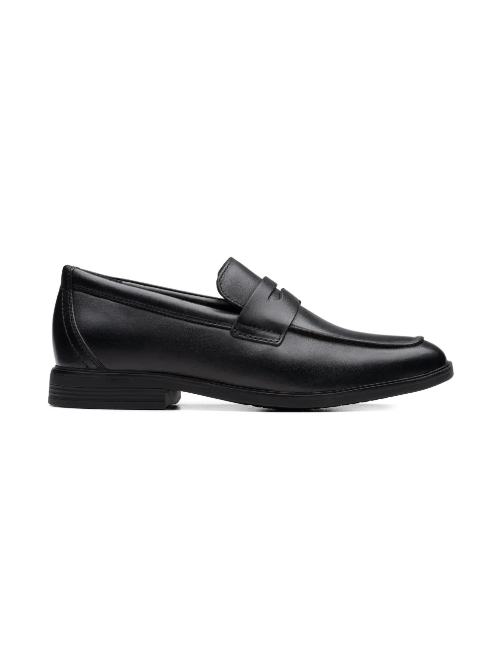 Clarks Kids Jonwin Craft Youth Penny leather loafers Black