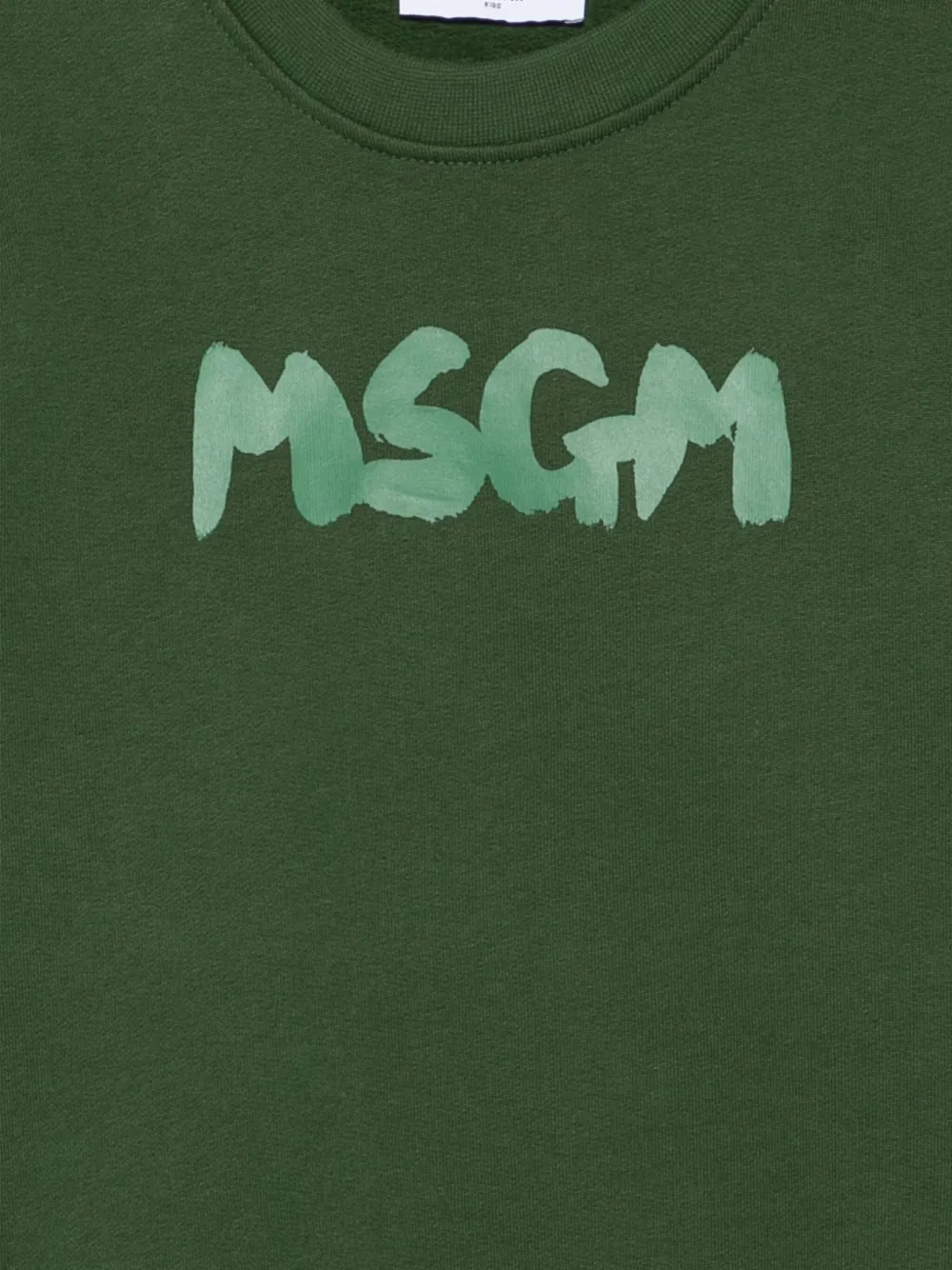 MSGM Kids Sweater met logoprint Groen