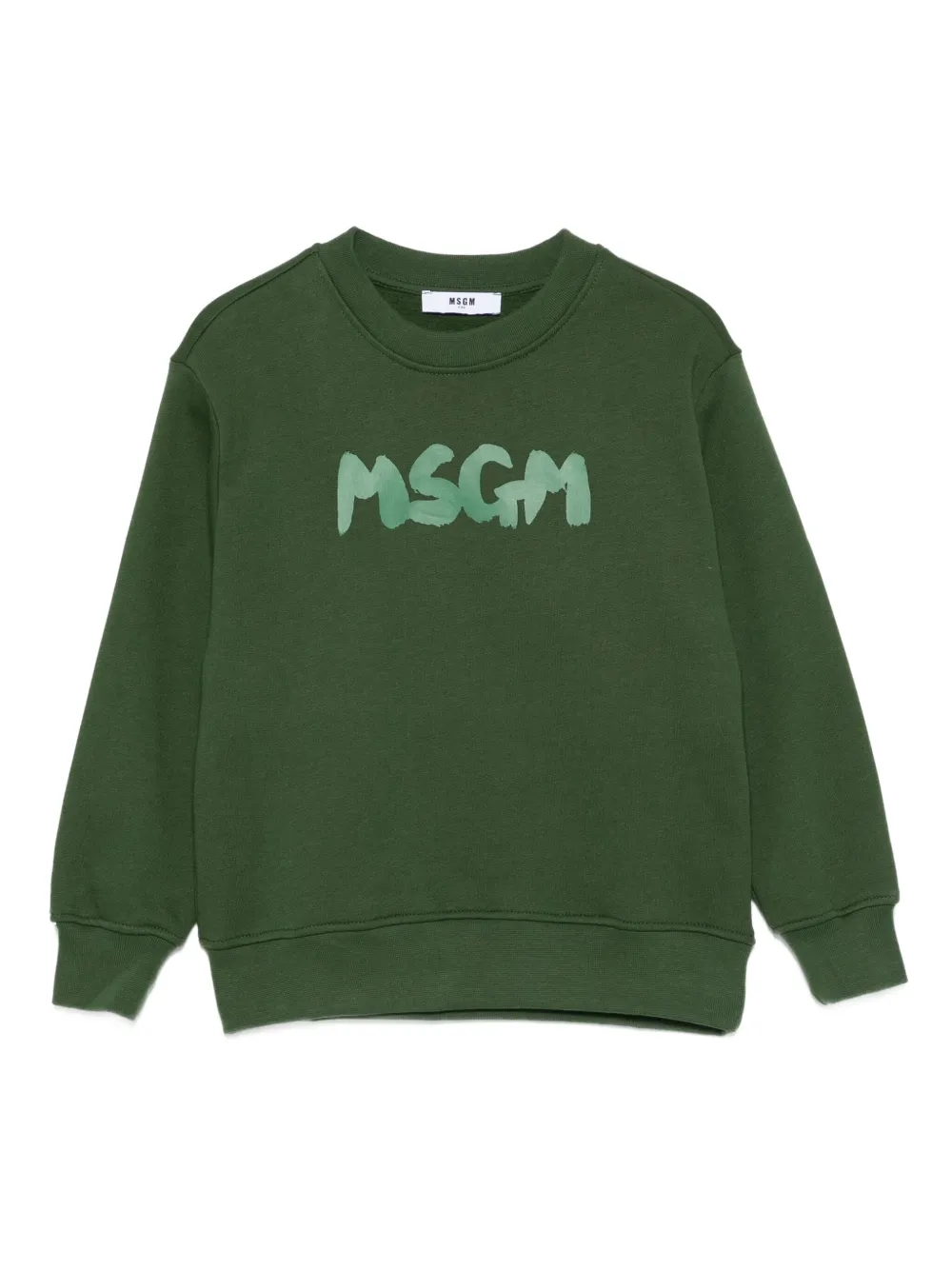 MSGM Kids logo-print sweatshirt Groen