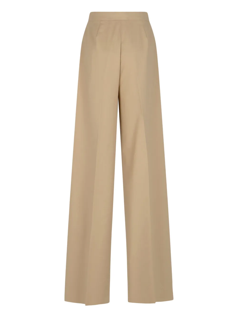 Max Mara cotton high-waist trousers Beige