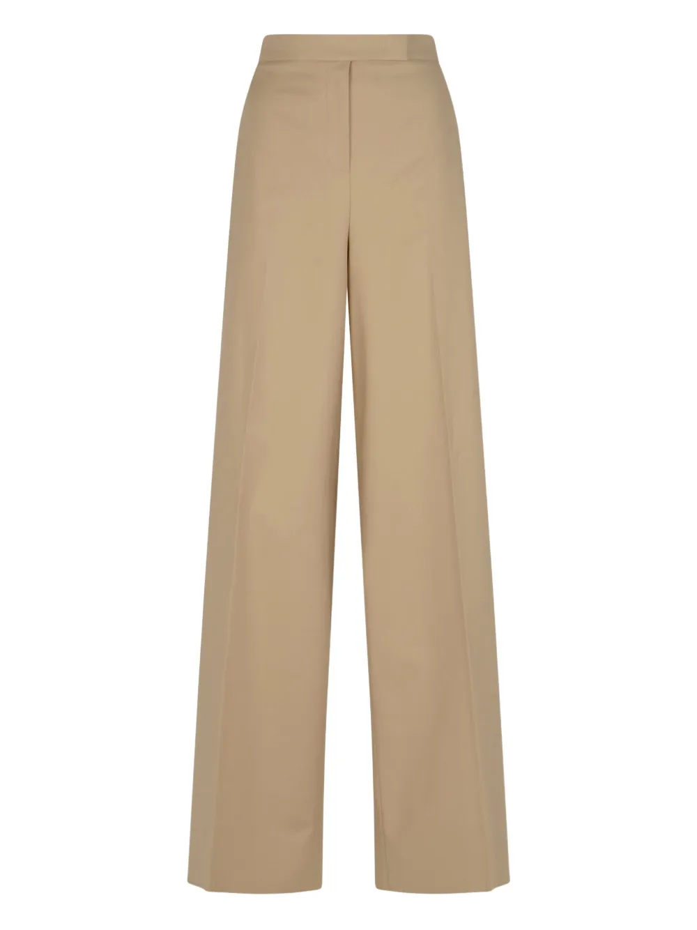 Max Mara cotton high-waist trousers Beige