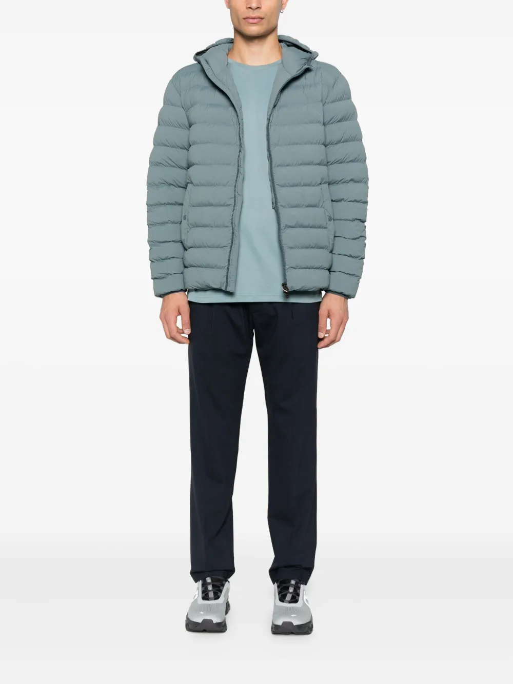 Herno Gewatteerd jack met capuchon Blauw