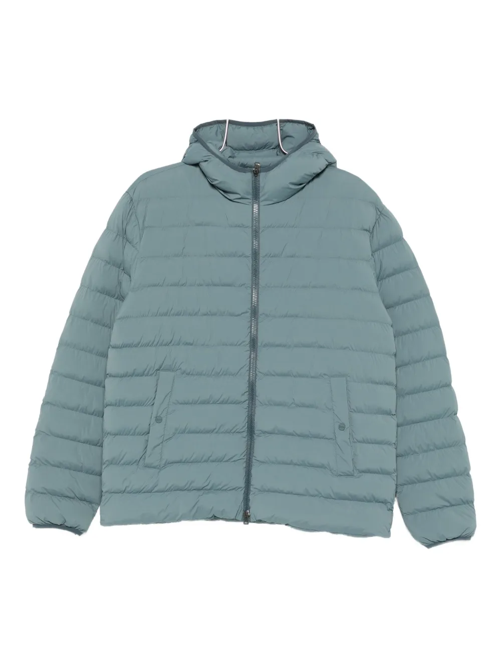 Herno Resort Travel Stretch Nylon Packable Hooded Jacket In Green