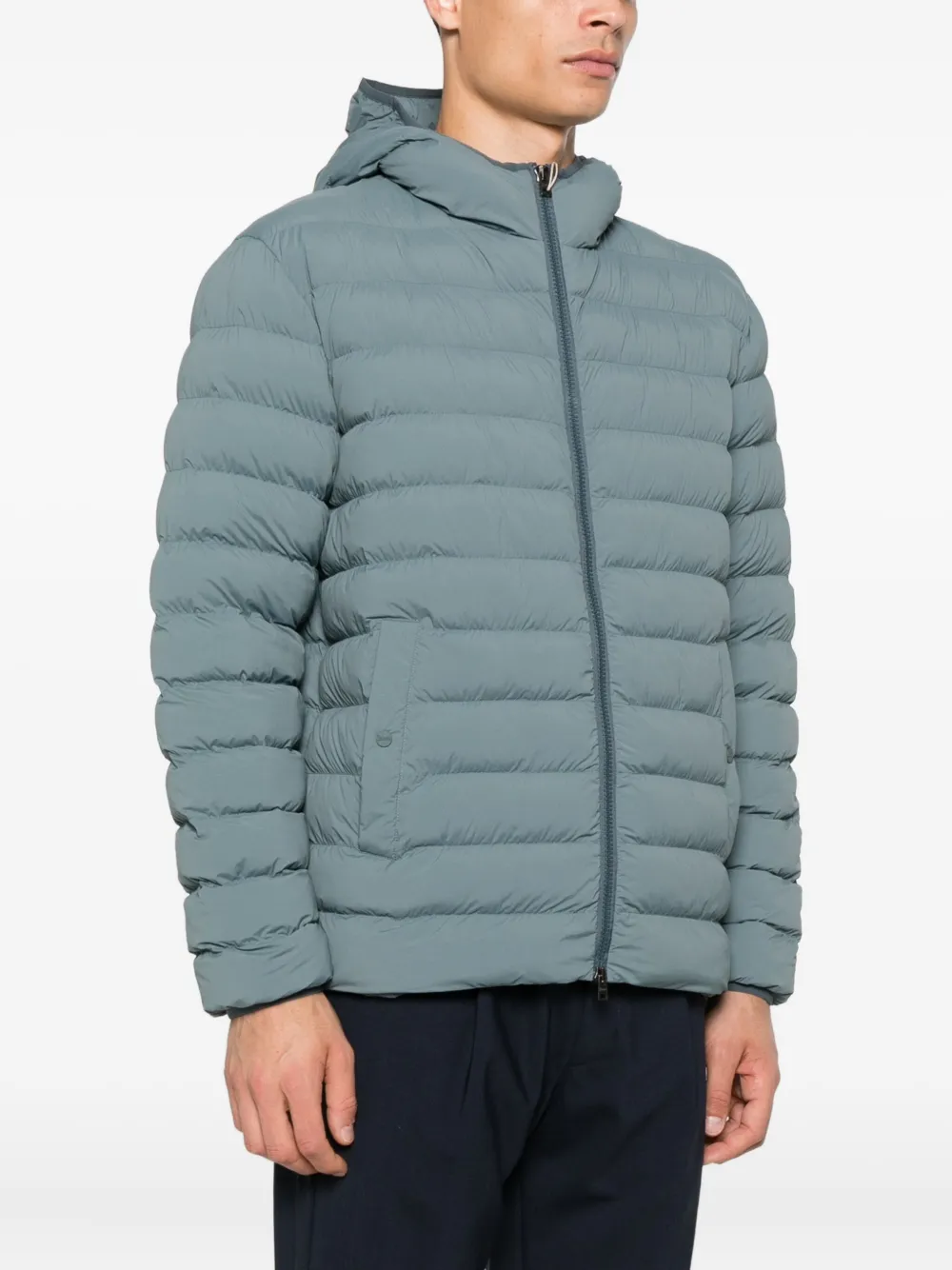 Herno Gewatteerd jack met capuchon Blauw