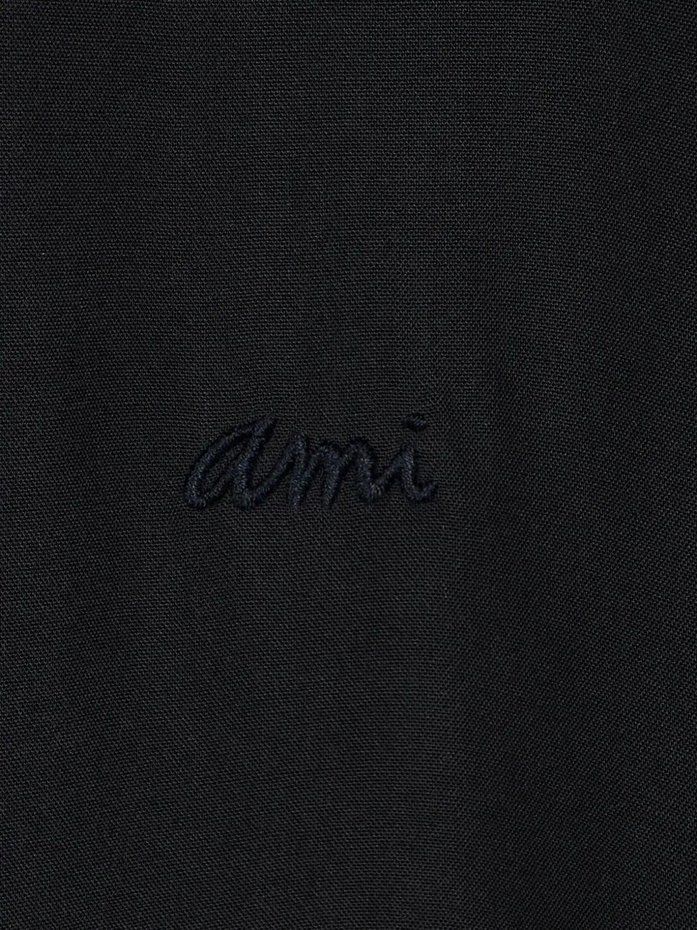 AMI Paris Shirt met geborduurd logo Zwart