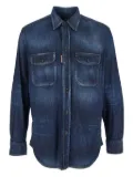 DSQUARED2 double-pockets elbow-patched denim shirt - Blue