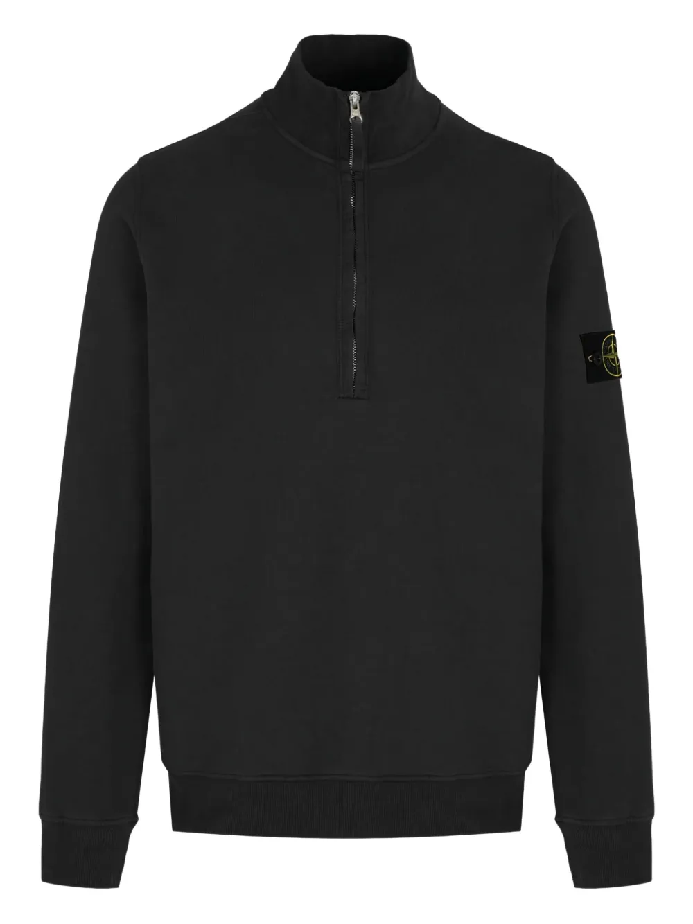 Stone Island half-zip patch sweatshirt | Black | Image 1