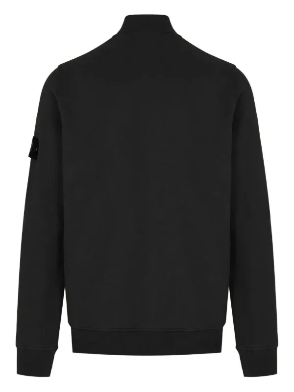 Stone Island half-zip Patch Sweatshirt Black FARFETCH IN