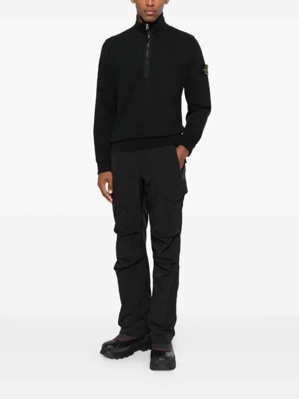 Stone Island ハーフジップ スウェットシャツ | ブラック | FARFETCH JP