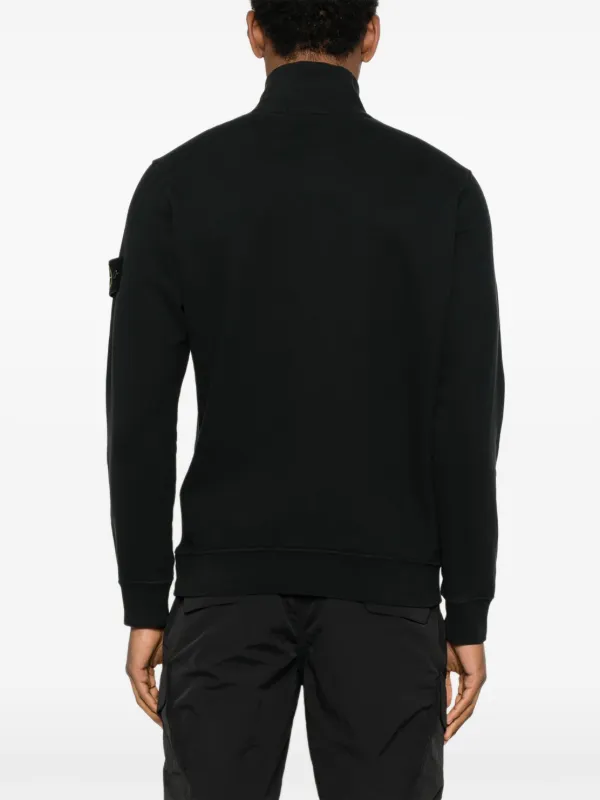 Stone Island ハーフジップ スウェットシャツ | ブラック | FARFETCH JP