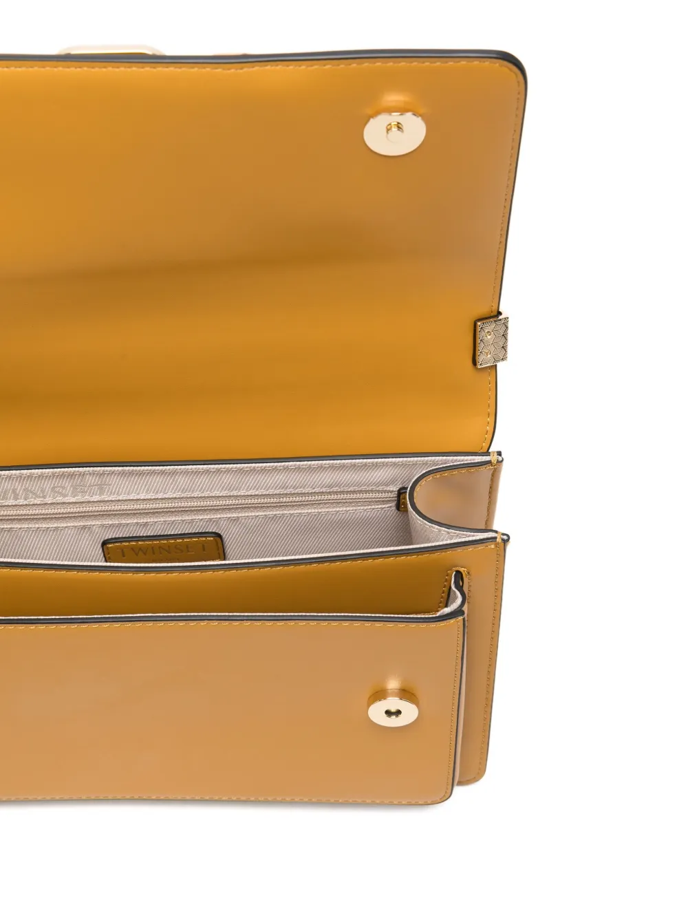 TWINSET chain-link flap satchel Geel