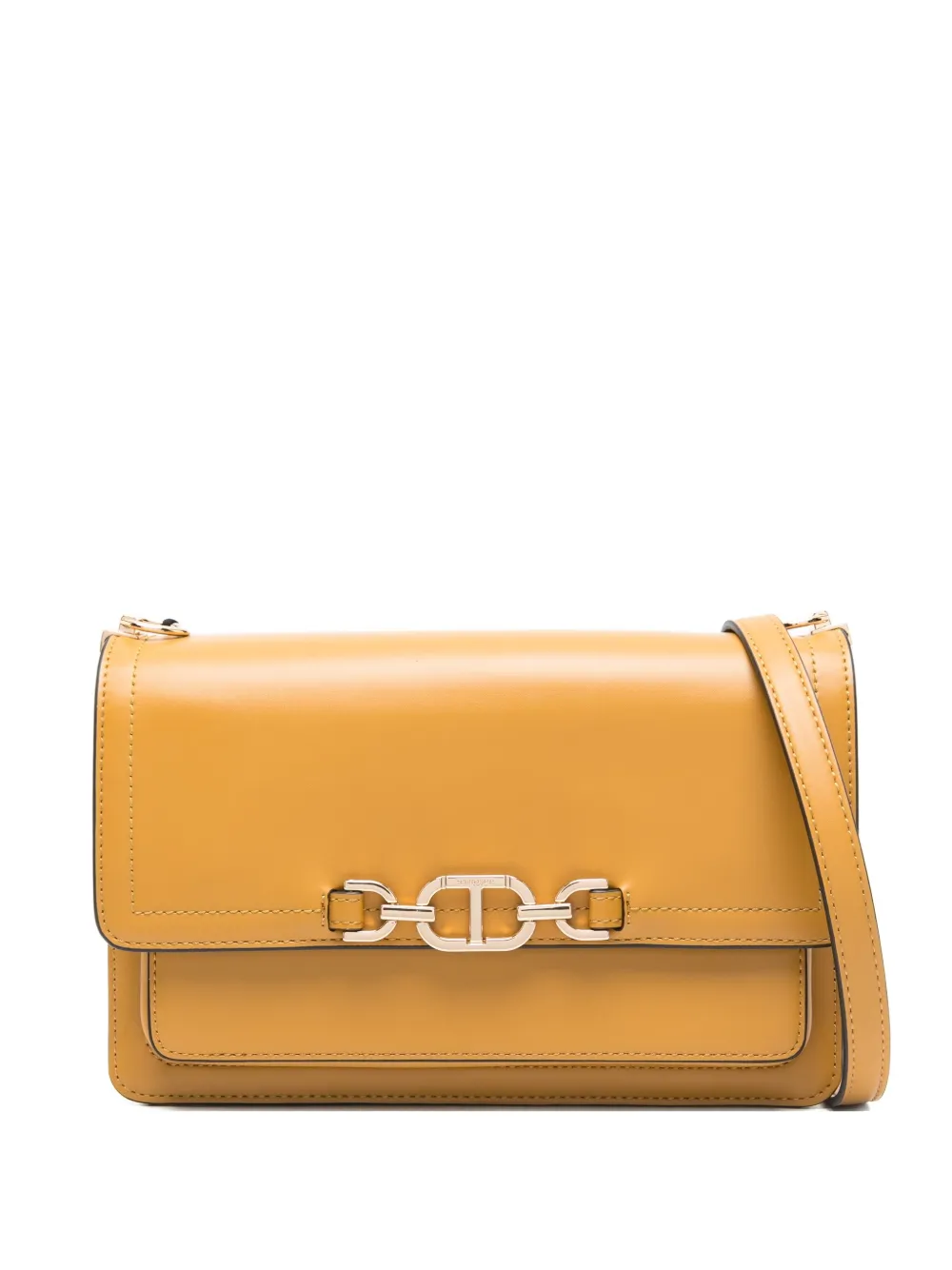 TWINSET chain-link flap satchel Geel