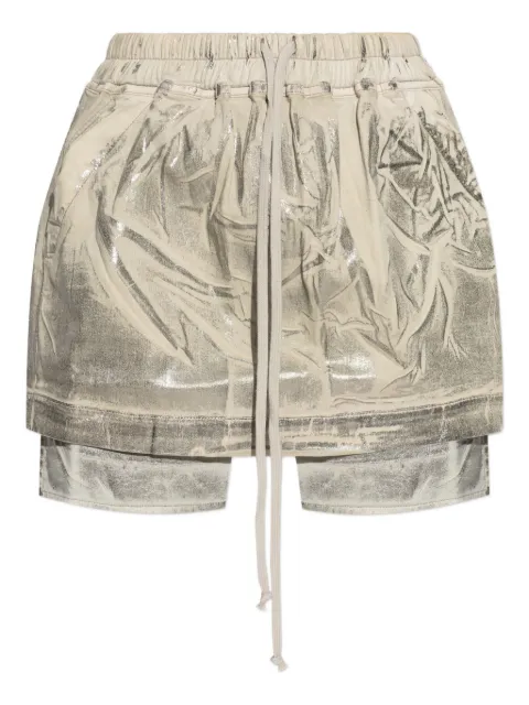 Rick Owens DRKSHDW metallic-effect layered skirt