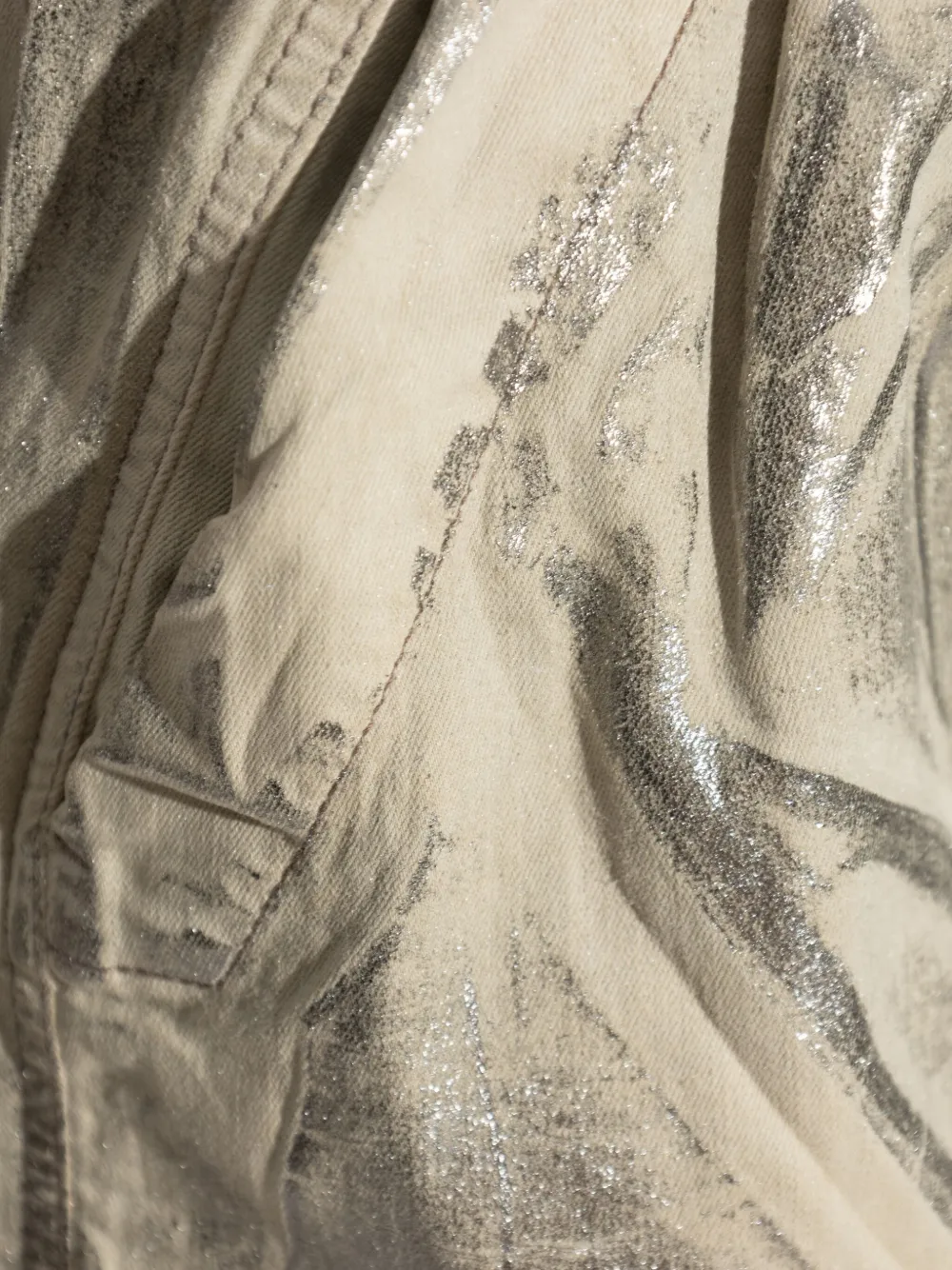 Rick Owens DRKSHDW metallic-effect layered skirt Beige