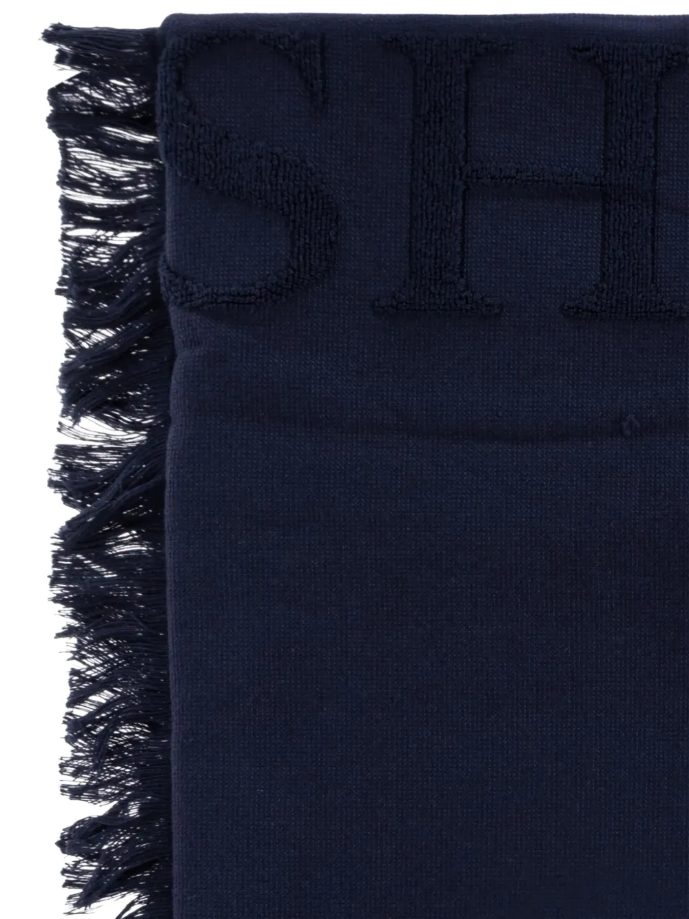 Paul & Shark Deken met geborduurd logo en franje - Blauw