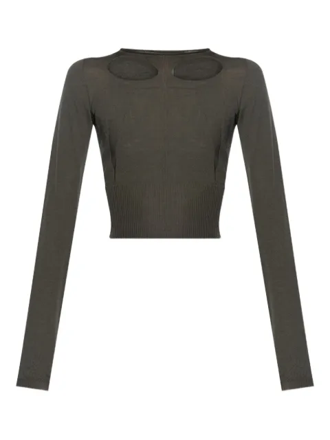 Rick Owens cut-out long-sleeve top