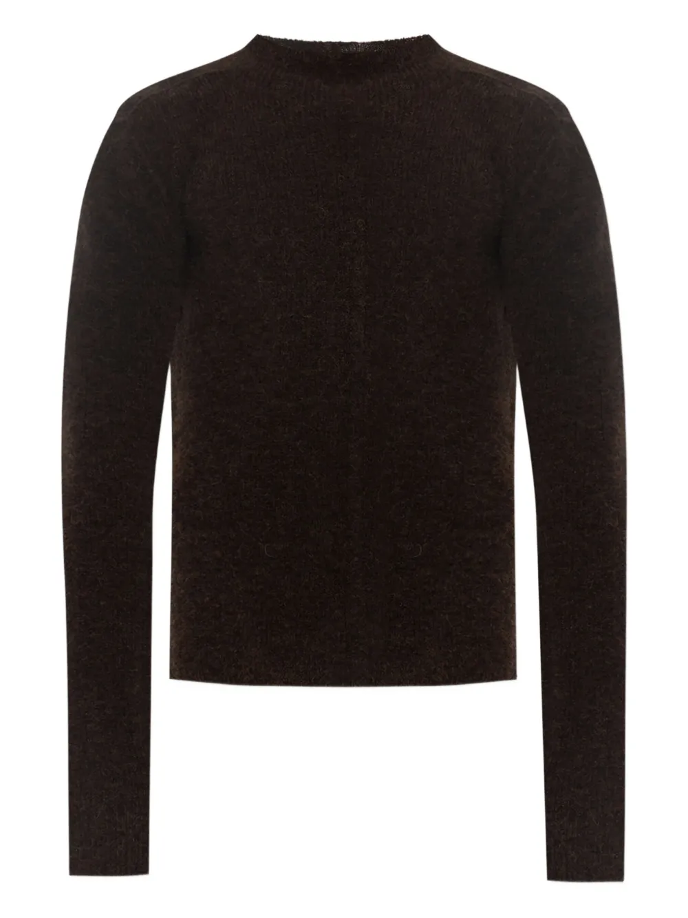 Rick Owens high-neck alpaca wool sweater Zwart