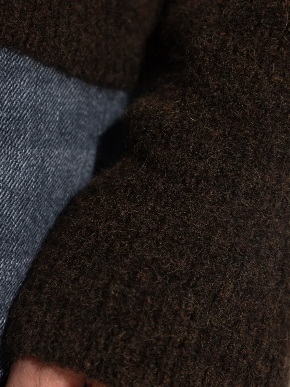 Rick Owens high-neck alpaca wool sweater Zwart