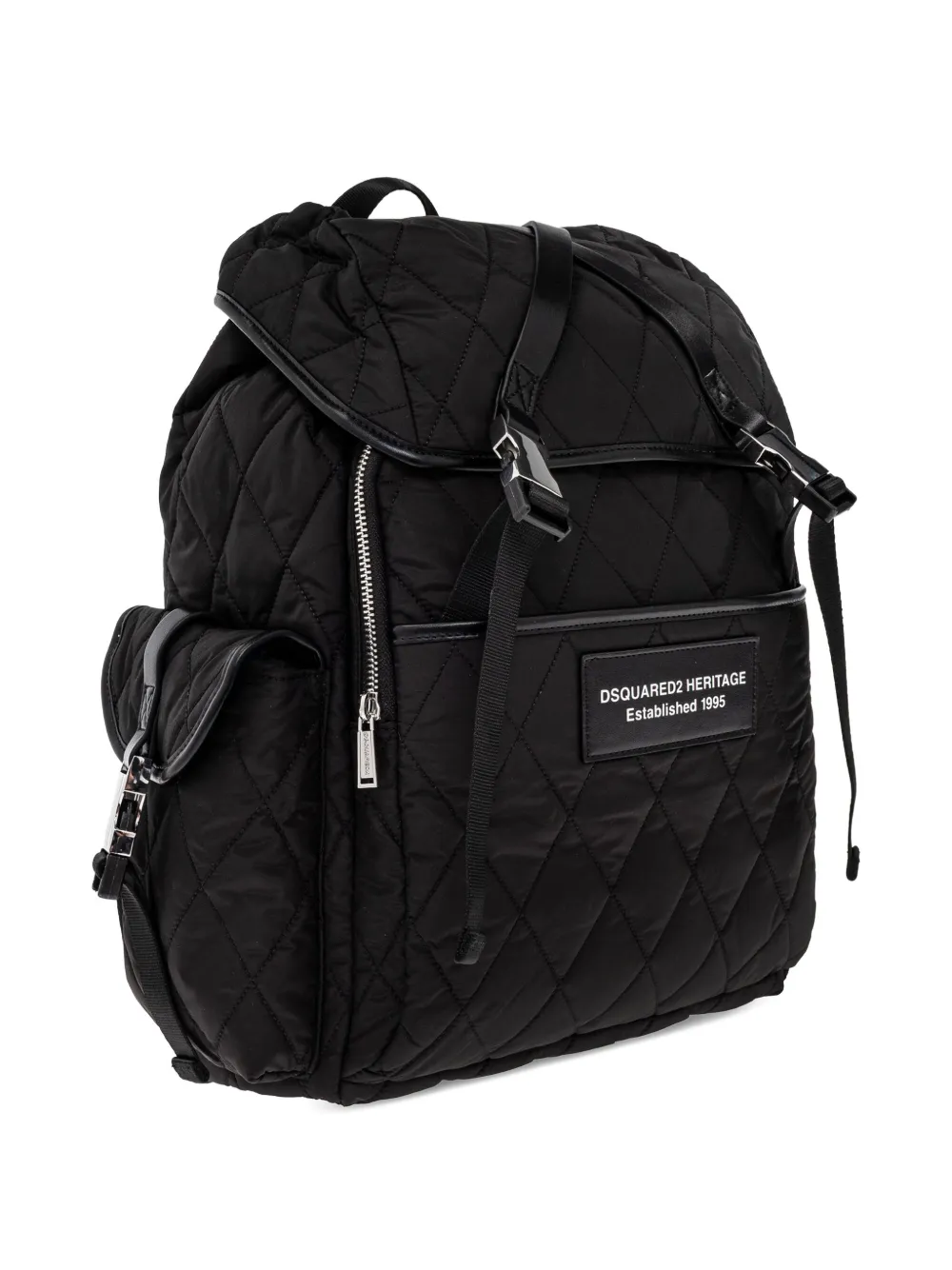 DSQUARED2 quilted backpack Zwart