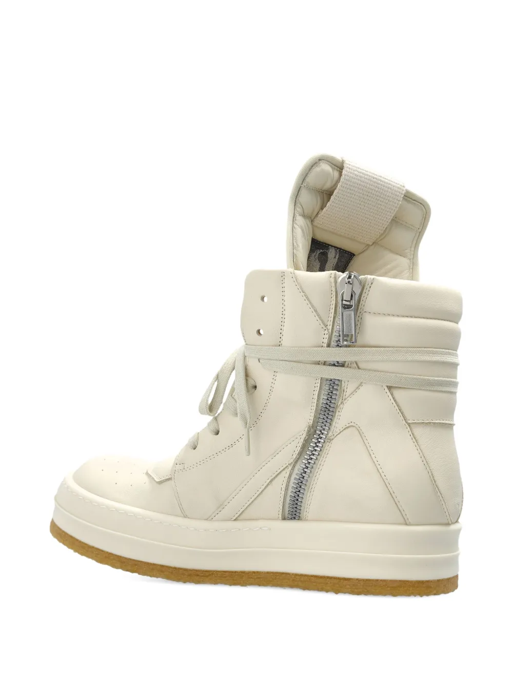 Rick Owens Geobasket Sneakers In White