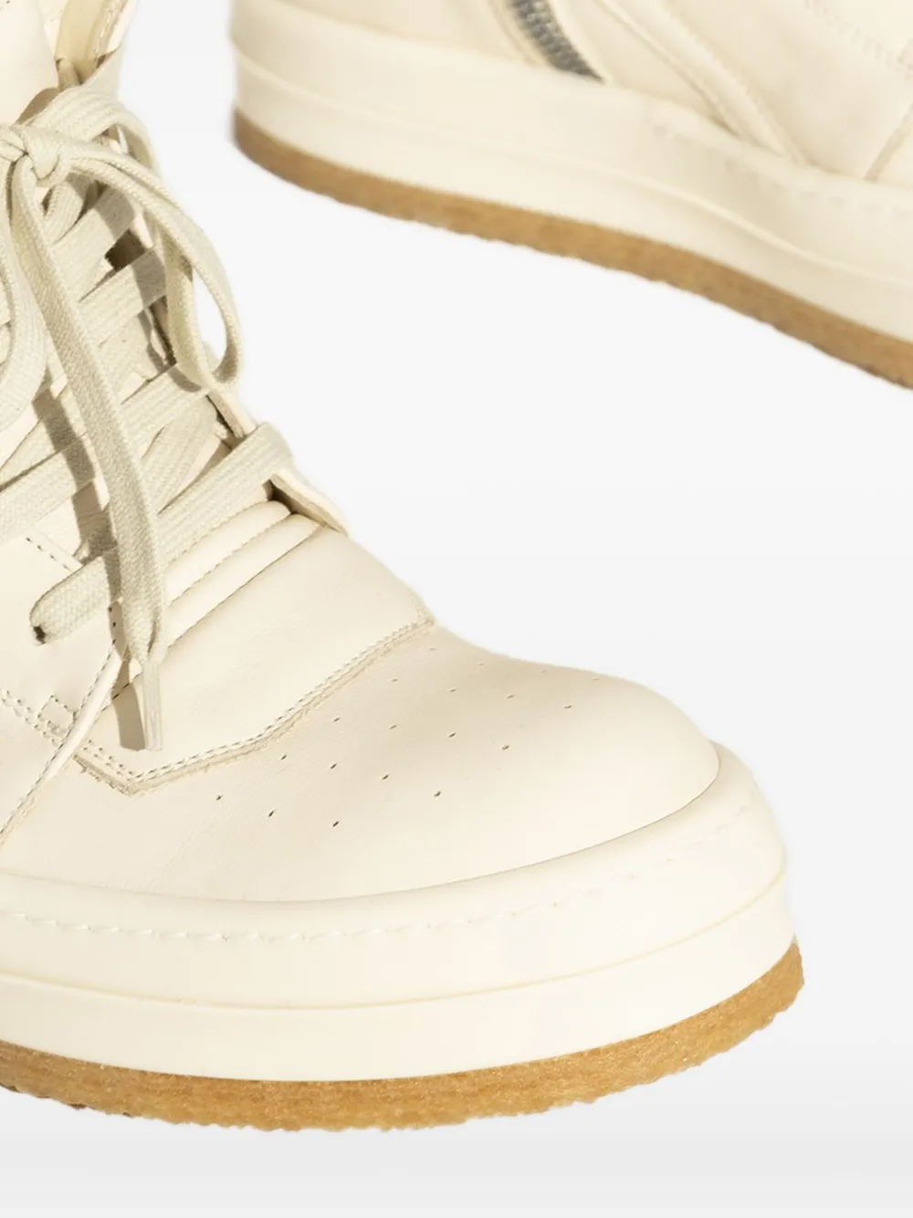 Rick Owens Geobasket Sneakers In White