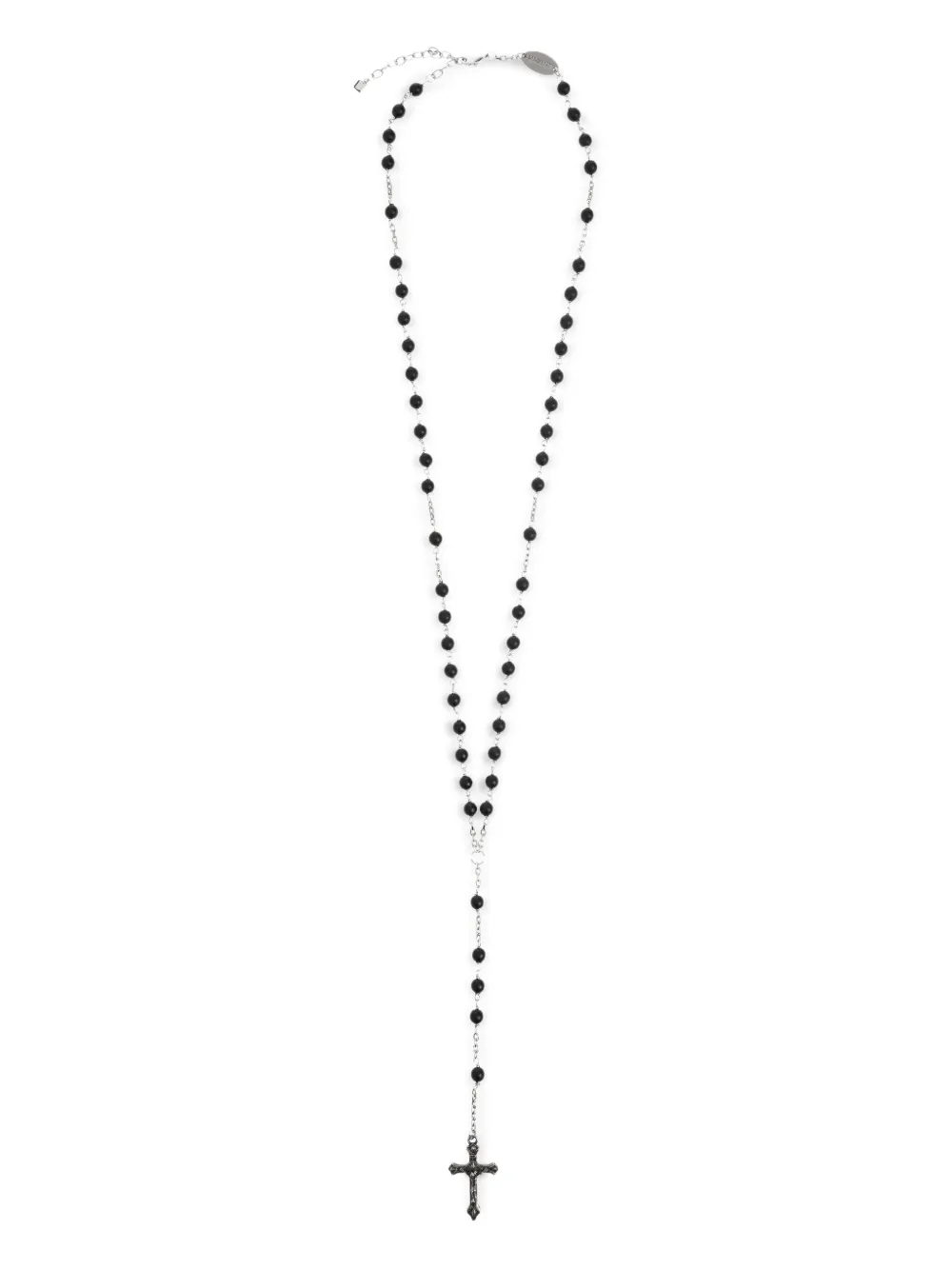 DSQUARED2 cross-pendant beaded necklace | Black | Image 1