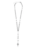 DSQUARED2 cross-pendant beaded necklace - Black