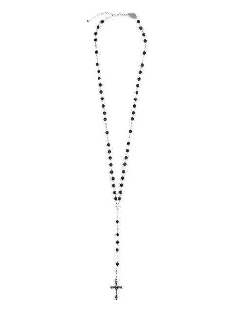DSQUARED2 cross-pendant beaded necklace