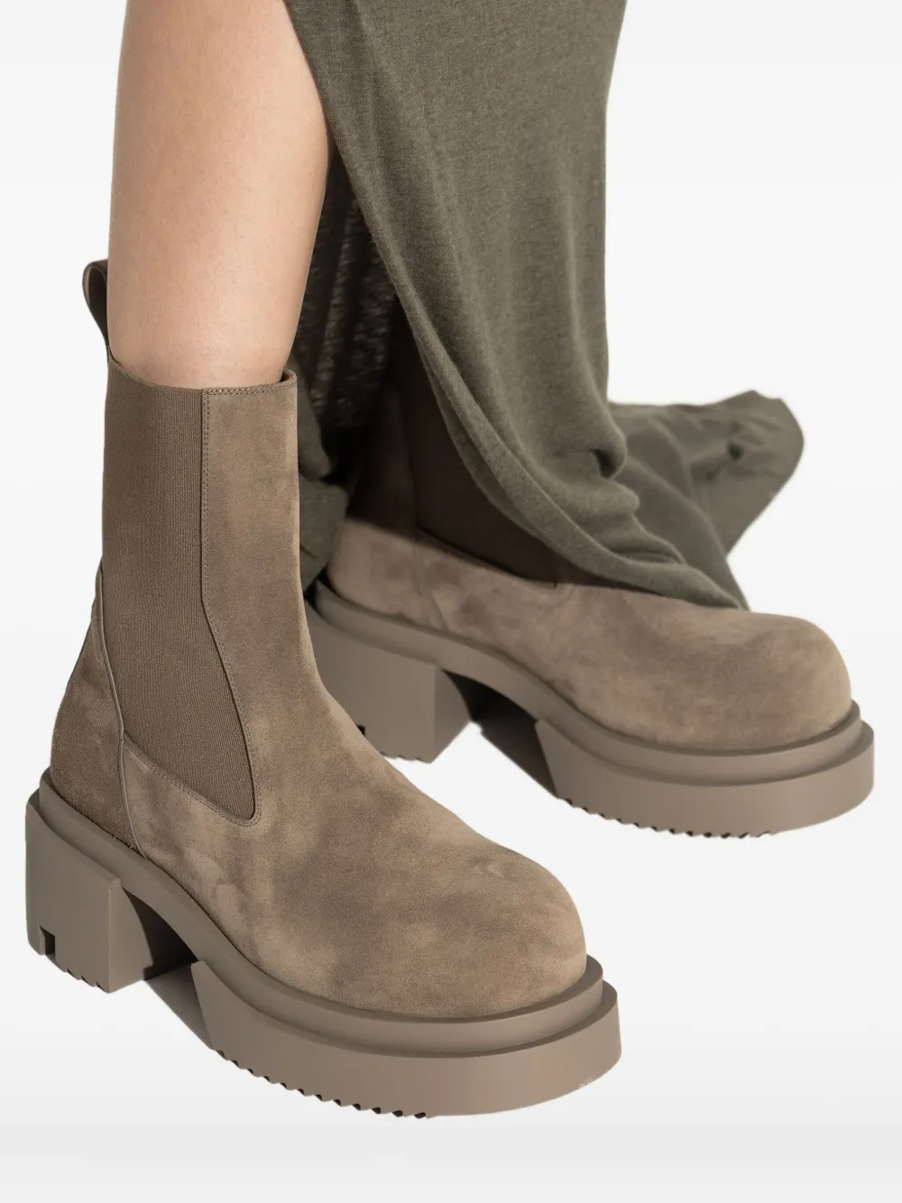 Rick Owens Beatle chelsea boots Brown