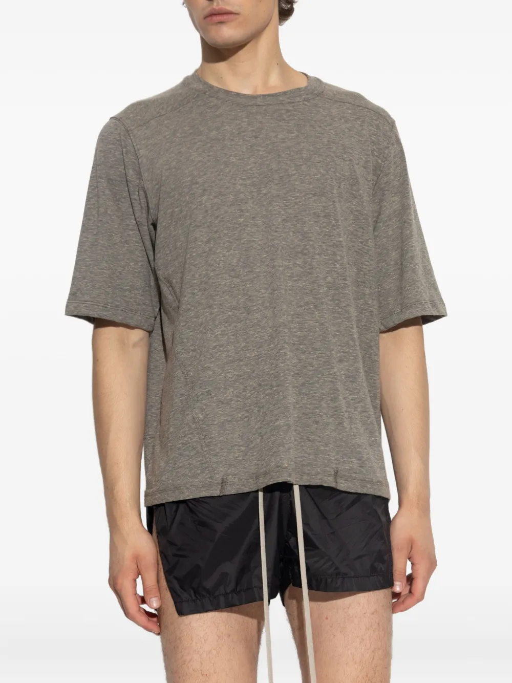 Rick Owens DRKSHDW T-shirt met trekkoord en korte mouwen Grijs