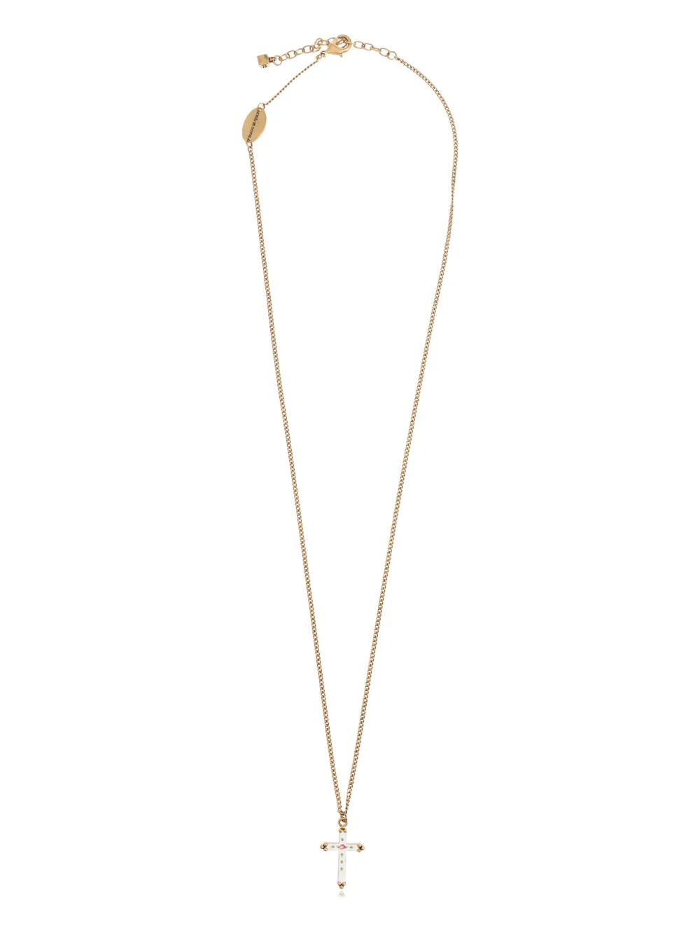 Dsquared2 Enamel-cross Necklace In Gold