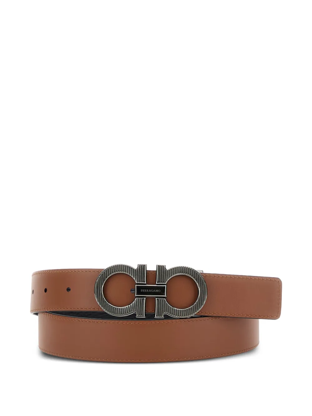 Ferragamo Gancini-buckle leather belt | Black | Image 1