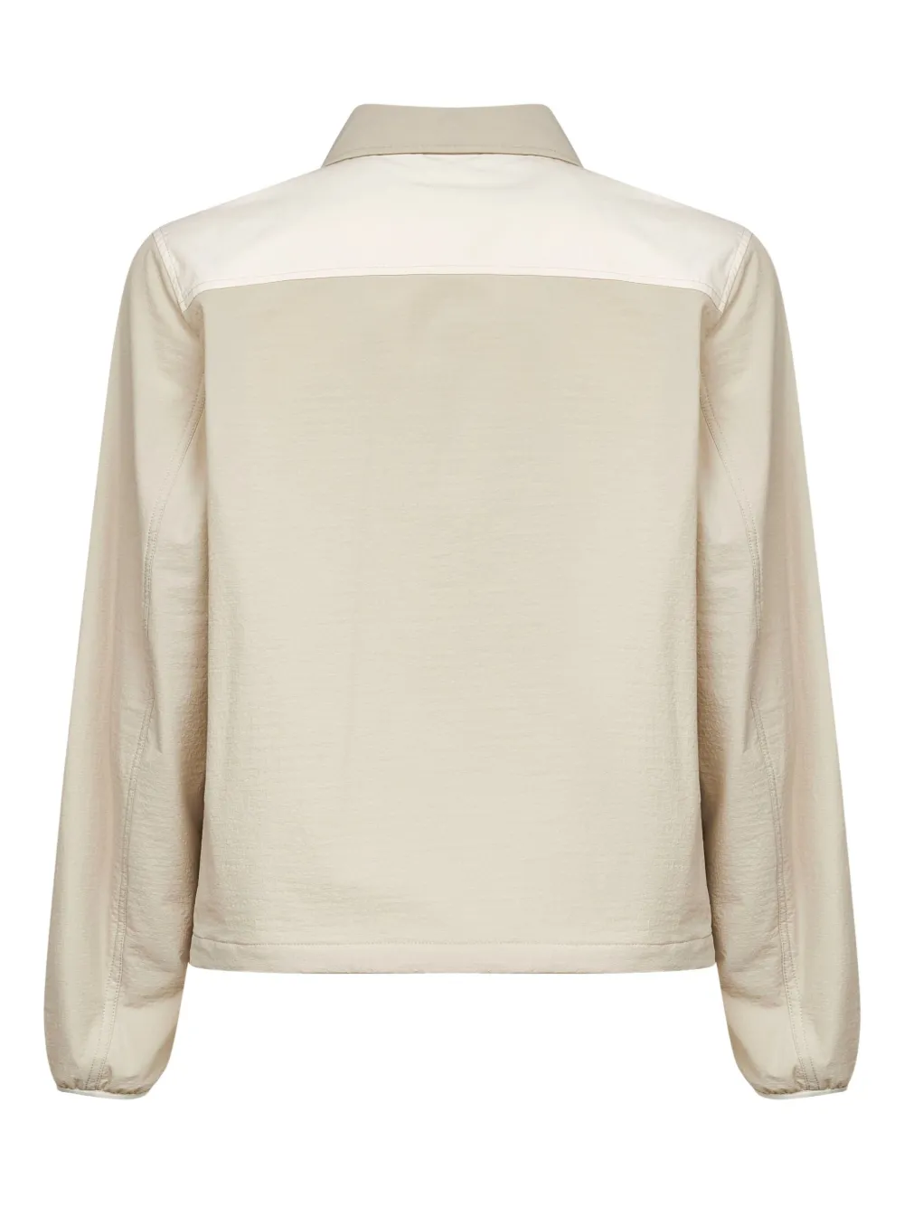 Moncler Seersucker overhemd met dubbele slippers Beige